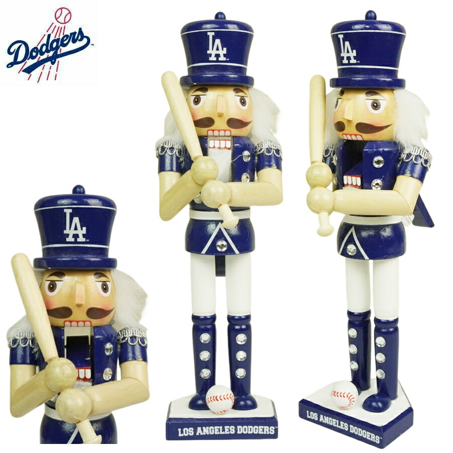 インテリア マスコット MLB NUTCRACKERS くるみ割り人形 メジャー リーグ ベースボールマスコット フィギュア フィギア ロサンゼルス ドジャース 大谷翔平 ドジャードッグ 野球 スポーツ キャラクター グッズ 置物 ロゴ USA 限定