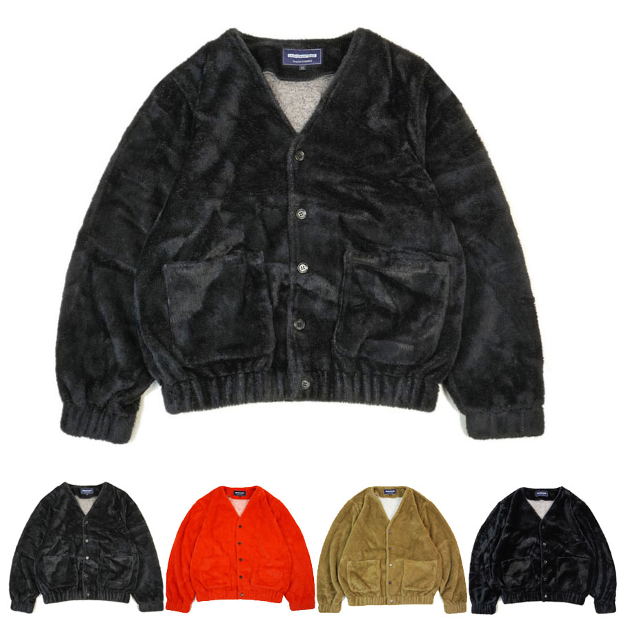 男女兼用 ファー カーディガン Far cardigan LAUNCH BASIC TRADE ラウンチベーシックトレード BLACK(ブラック) CAMEL(キャメル) RED(レッド) ユニセックス 黒 エコファー