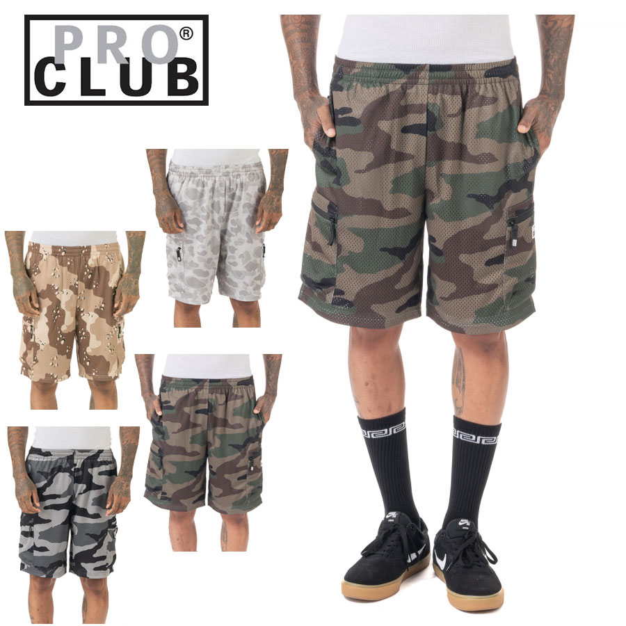 【楽天市場】プロクラブ PRO CLUBメンズ ショートパンツ Men's Comfort Mesh Cargo Shortコンフォート