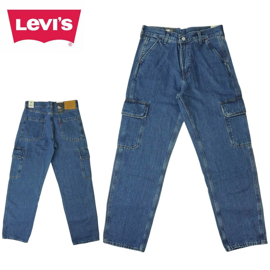 メンズ ジーンズズボン下\u003cBR\u003eリーヴァイズジーンズ LEVI\u0027S\u003cBR\u003e000LP0000 568 LOOSE STRAIGHT CARGOS\u003cBR\u003e568 猥りがわしい引っ切り無い カーゴデニムパンツ\u003cBR\u003eMIDBLUE ミッドブルー\u003cBR\u003e広広とした ジーンズ カーゴパンツ 表どおり Y2K細工物 表どおり デニム ジーパン 古典派音楽