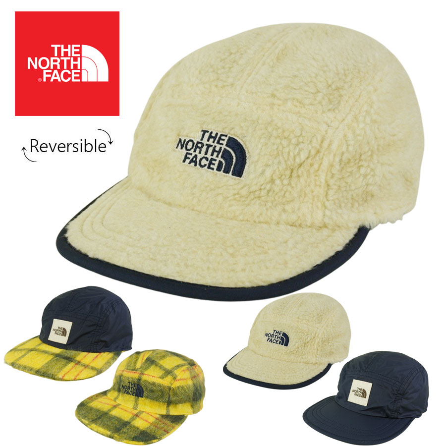 【クリックポスト対応可】 ノースフェイス帽子 THE NORTH FACE BROWN LABEL CAP ブラウンレーベルキャップ SMMTGLDHRTG2PLD(サミットゴールド) BLEACHED SAND(ブリーチドサンド) 黄色 白 チェック ネイビー 紺 リバーシブル ユニセックス
