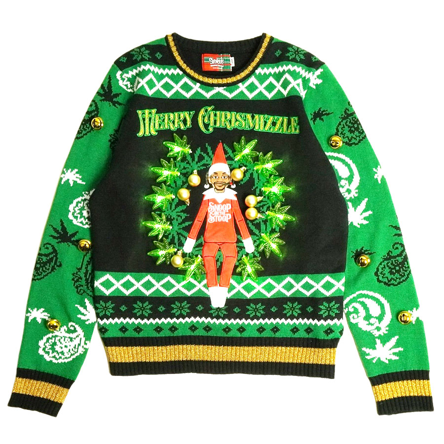 \u003cBR\u003eメンズ スウェーター ユニ一発やる\u003cBR\u003eスヌープドッグ デスロウレコーズ クリスマス 編み物スウェーター\u003cBR\u003eSPENCER\u0027S SNOOP DOGG DEATH ROW RECORDS X\u0027MAS KNIT\u003cBR\u003eライトアップ マリファナ 大麻 巻き葉巻きタバコ 鈴付き添い人ロング砂浜 聖ニコラス\u003cBR\u003e男女兼用 黒 レジェンドラッ