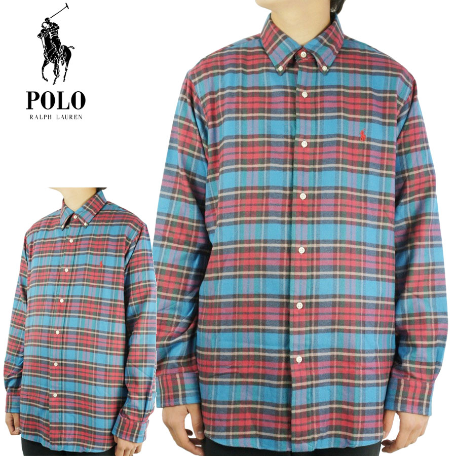 最新の激安 Polo Ralph Laurenポロラルフローレンcheck Ls Shirtsメンズ チェック シャツmulti Blue Red Green マルチブルー レッド グリーン メンズ ネルシャツ ピンク 青 緑 最安 Elcielogirasoria Com
