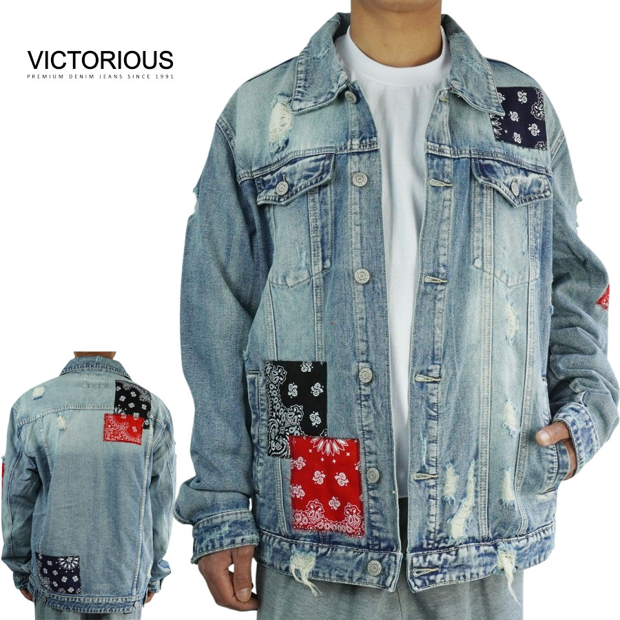楽天市場】VICTORIOUS ビクトリアスメンズ デニムジャケットWE