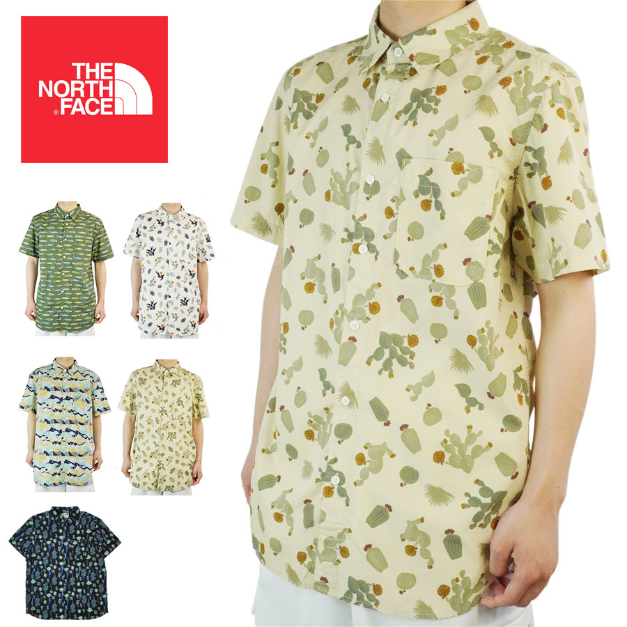 ノースフェイス THE NORTH FACE 半袖 アロハシャツ キャンプ柄 L THE NORTH FACE ノースフェイス S/S Aloha Vent Shirt