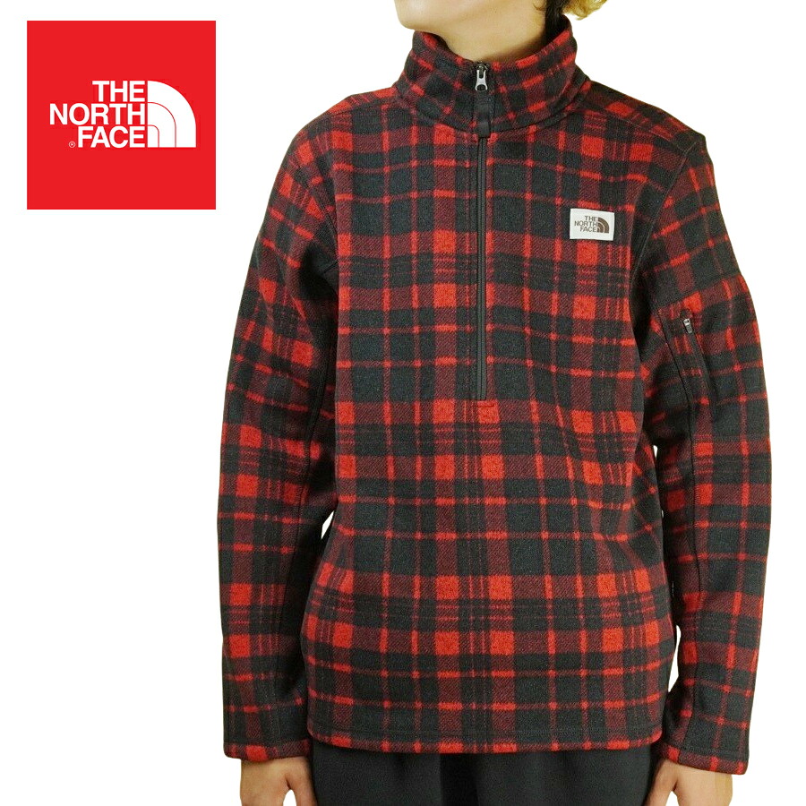 ノースフェイスTHE NORTH FACEメンズ フリースM GORDON LYONS NOVELTY QUARTER ZIPゴードン リヨン ライオン ノベルティ クオーター ジップTNF RDHRTG2PLDPT(レッドチェック)男性用 上着 ファー アウトドア ストリート ハーフジップ|THE MATERIAL WORLD