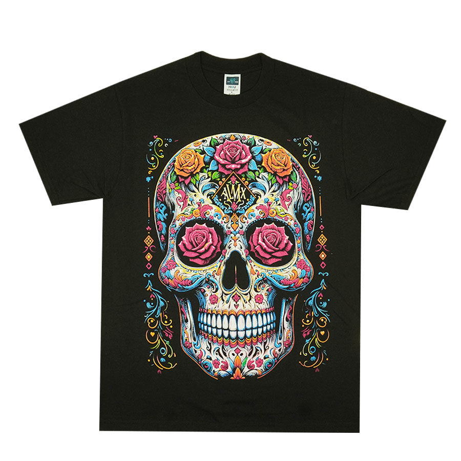 posada ポサダ　メキシコ　死者の日　tee tシャツ　　LADYS/L POSADA アート 黒Tee 【0401A17】 | 【公式】Thrift Tokyo