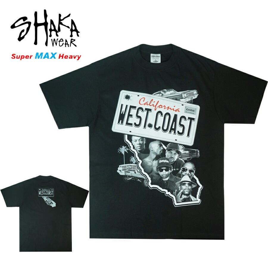 shaka wearシャカウェアTシャツHIPHOP ホワイト　ウエストコースト shaka wearシャカウェアTシャツHIPHOP ホワイト ウエスト