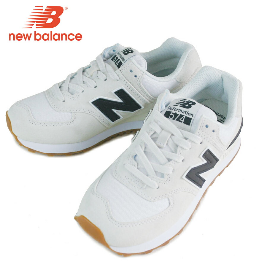 1年保証 ニューバランスnew Balanceレディース スニーカーwl574recoff White Blackオフホワイト ブラックスエード 白 黒 スニーカー