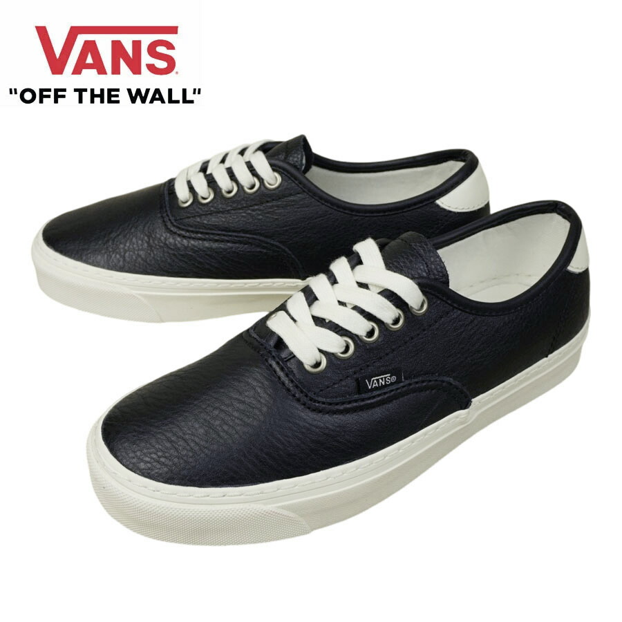 Vans AUTHENTIC LEATHER BLACK TRUE WHITE バンズ VN000CRTBPA VANS バンズ スニーカー AUTHENTIC LEATHER BLACK TRUE WHITE