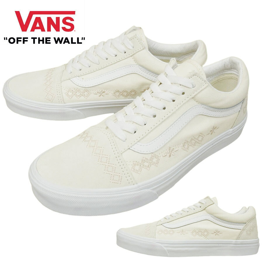 VANS スニーカー VANS ヴァンズ バンズ 【箱なし】 OLD SKOOL オールドスクール CRAFTCORE MARSHMALLOW クラフトコア マシュマロ オフホワイト 白 刺繍 シンプル メンズ レディース スニーカー 靴 ローカット スケシュー