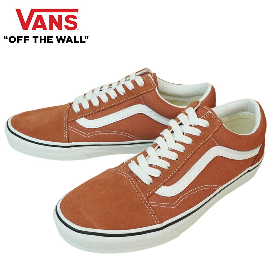 VANS スニーカー VANS ヴァンズ バンズ OLD SKOOL オールドスクール COLOR THEORY AUBURN カラーセオリーオーバーン レンガ色 オレンジ 白 ホワイト メンズ レディース スニーカー 靴 ローカット sk8 スケシュー