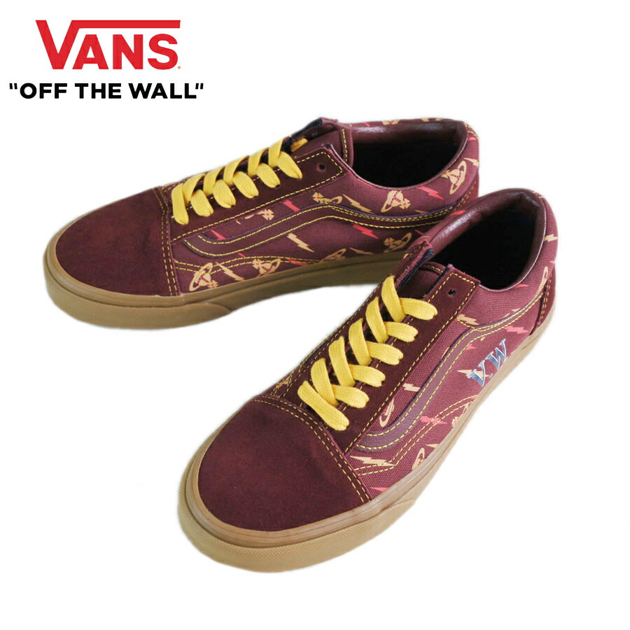 種類豊富な品揃え バンズ Vans ヴァンズold Skool オールドスクール Vivienne Westwood Thdrbltorbsgm ヴィヴィアン ウエストウッド レディース 靴 スニーカー バーガンディー エンジ イエロー スエード スニーカー