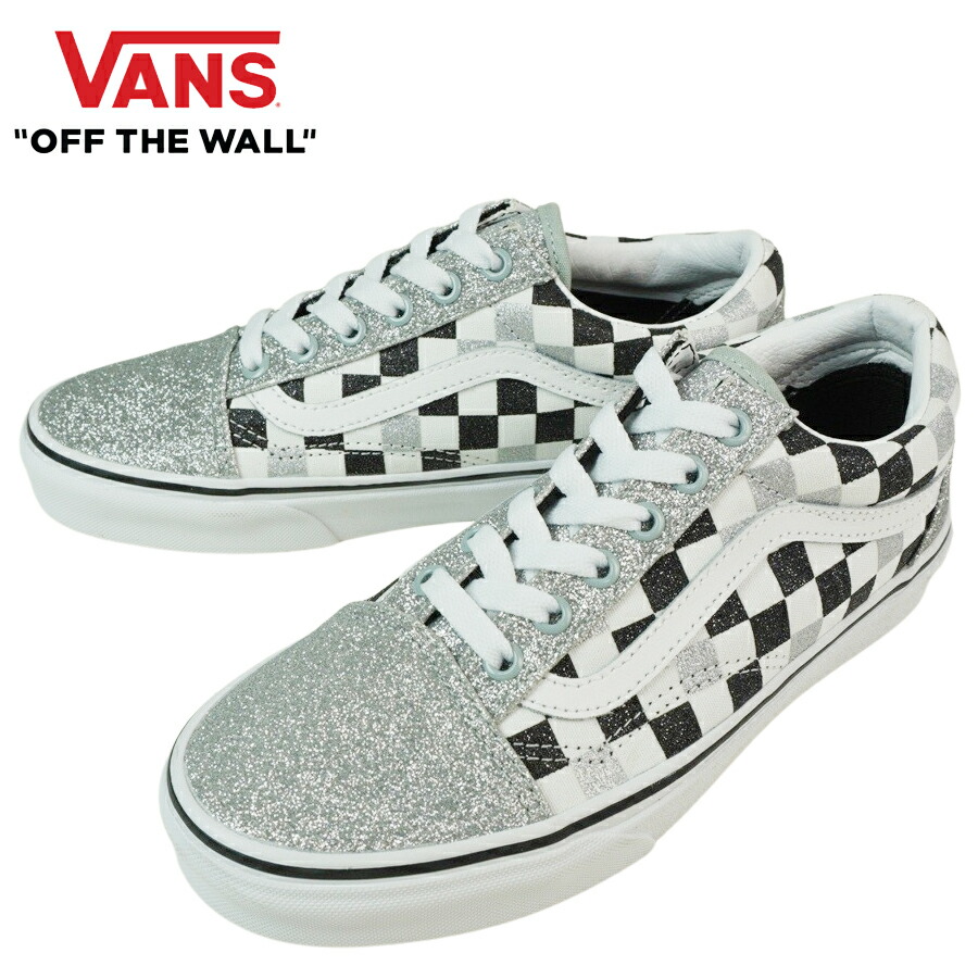 \u003cBR\u003eバンズ VANS ヴァンズ\u003cBR\u003eOLD SKOOL 年寄りの学校【箱皆無】(GLITTER CHKBRD)SVRTRWHT\u003cBR\u003e(グリッターチェッカーボード)シルバートゥルーホワイトメンズ レディース スニーカー 靴 スケボー sk8 表どおり 置き目とり捨てる
