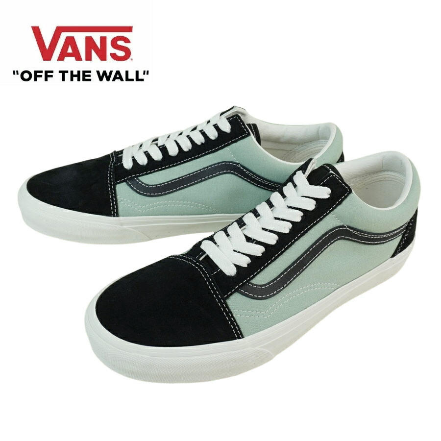 \u003cBR\u003eVANS バンズ ヴァンズオールドスクール OLD SKOOLBASICS GRAY MIST 第一義的 グレーミストミント 薄墨色 黒いこと 表どおり 定番スエードクロス 帆布 メンズ レディース スニーカー 靴 置き目とり捨てる スケシュー