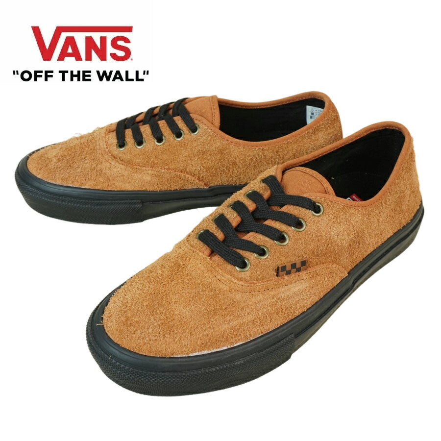 VANS スニーカー VANS ヴァンズ バンズ 【箱なし】 AUTHENTIC HAIRY SUEDE オーセンティック ヘアリースエード BLACK RUST ブラック ラスト ブラウン スエード スケートシューズ ストリート 茶 黒 2トーン スウェード メンズ レディース スニーカー