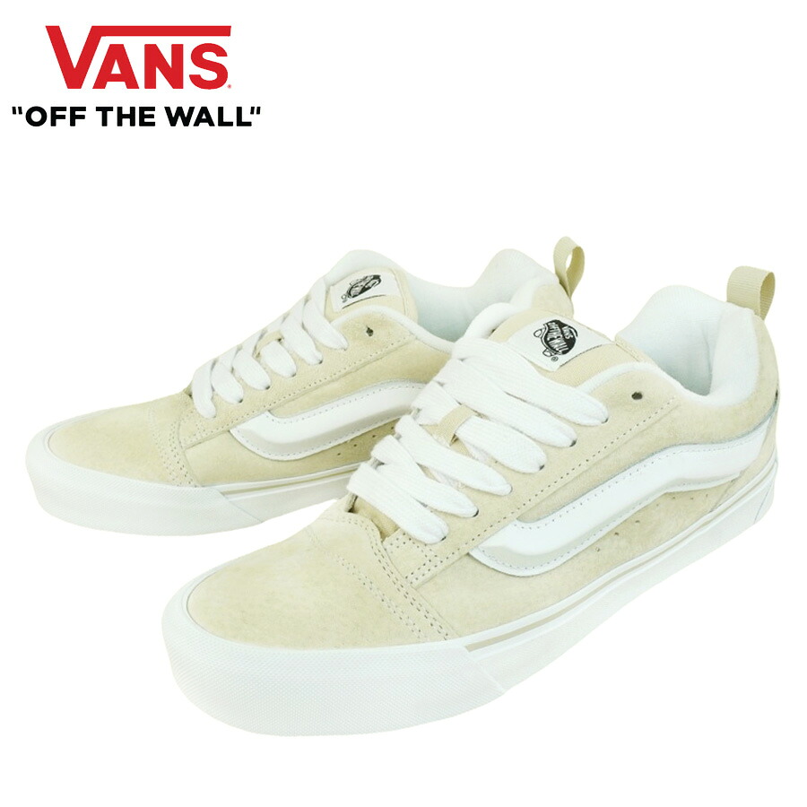 VANS スニーカーVANS バンズ KNU SKOOLニュースクール スニーカーPIG SUEDE OATMEAL オートミール ベージュ BEIGE 生成りローカット メンズ レディース スケートシューズ ストリート Y2K 極太シューレース ボリュームシルエット｜THE MATERIAL WORLD