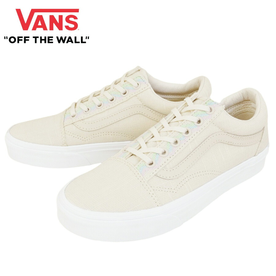 VANS スニーカーVANS バンズ OLD SKOOL HEMP LINENヴァンズ オールドスクール ヘンプ リネンTURTLEDOVE タートルドーブNATURAL ナチュラル 生成り レインボー 麻｜THE MATERIAL WORLD