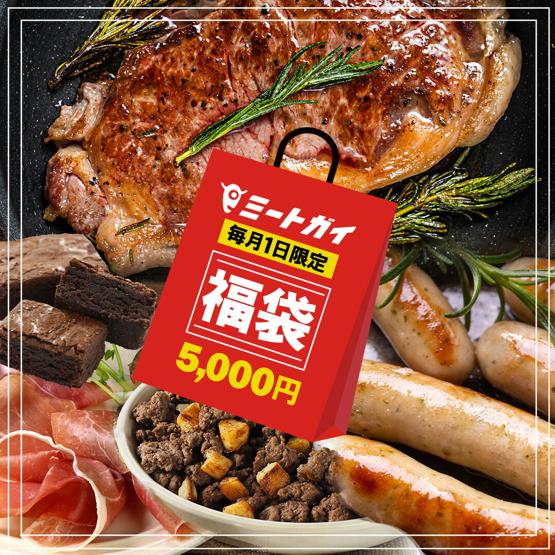 毎月1日限定！ 数量限定！（送料無料）ミートガイ 福袋　5千円　早い者勝ちです！900g＋おまけ1品のお肉が入ったとってもお得な福袋！-TOKU12