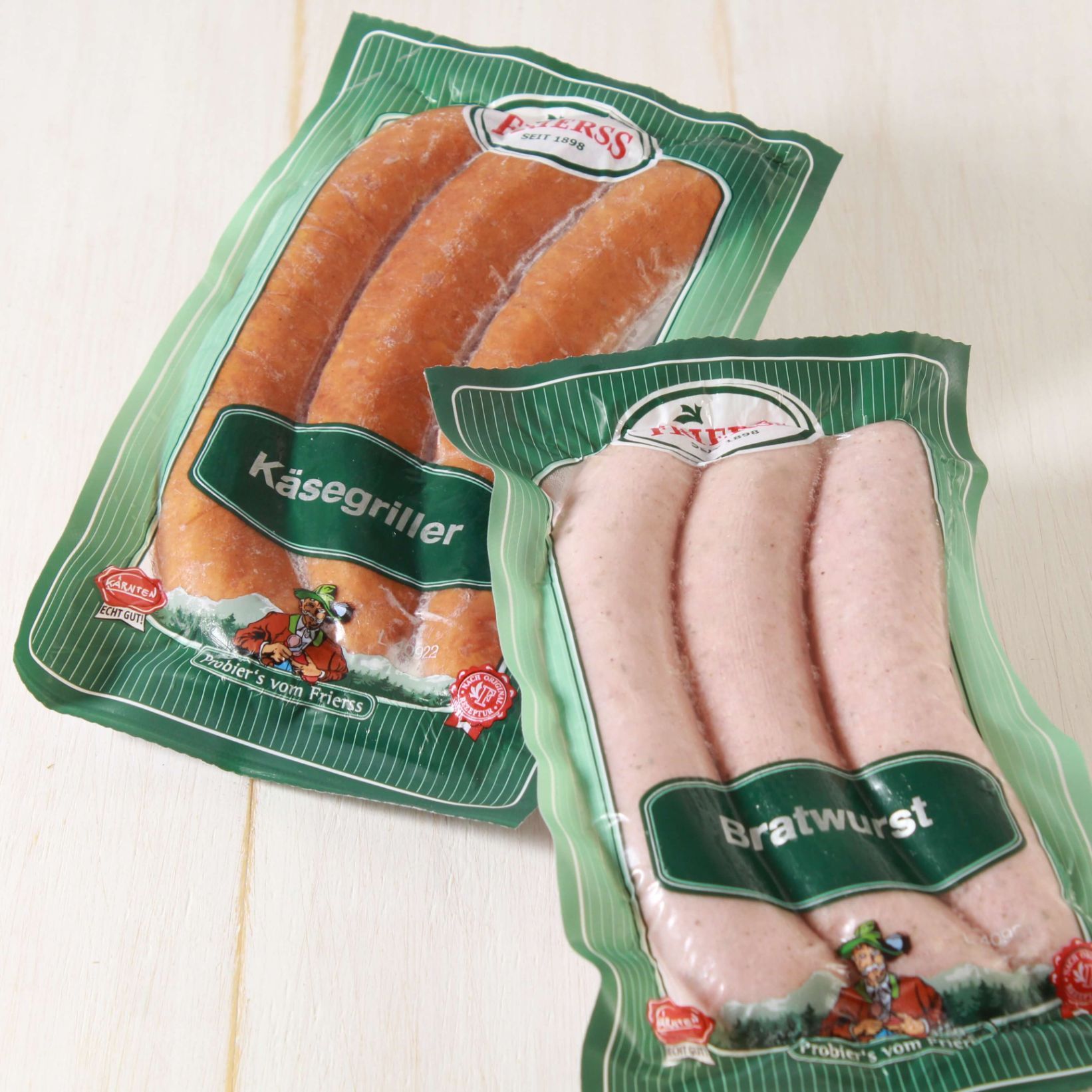 ヨーロッパ本場の味！ビッグサイズ　ソーセージとチーズ入りソーセージの食べ比べセット（2x3本入り）Bratwurst and Cheese-in Sausage Trial Set SKU806画像
