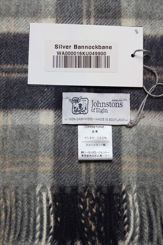 【楽天市場】【正規取扱店】Johnstons カシミアマフラー シルバーバンノックベーン(KU0499 Silver Bannockbane
