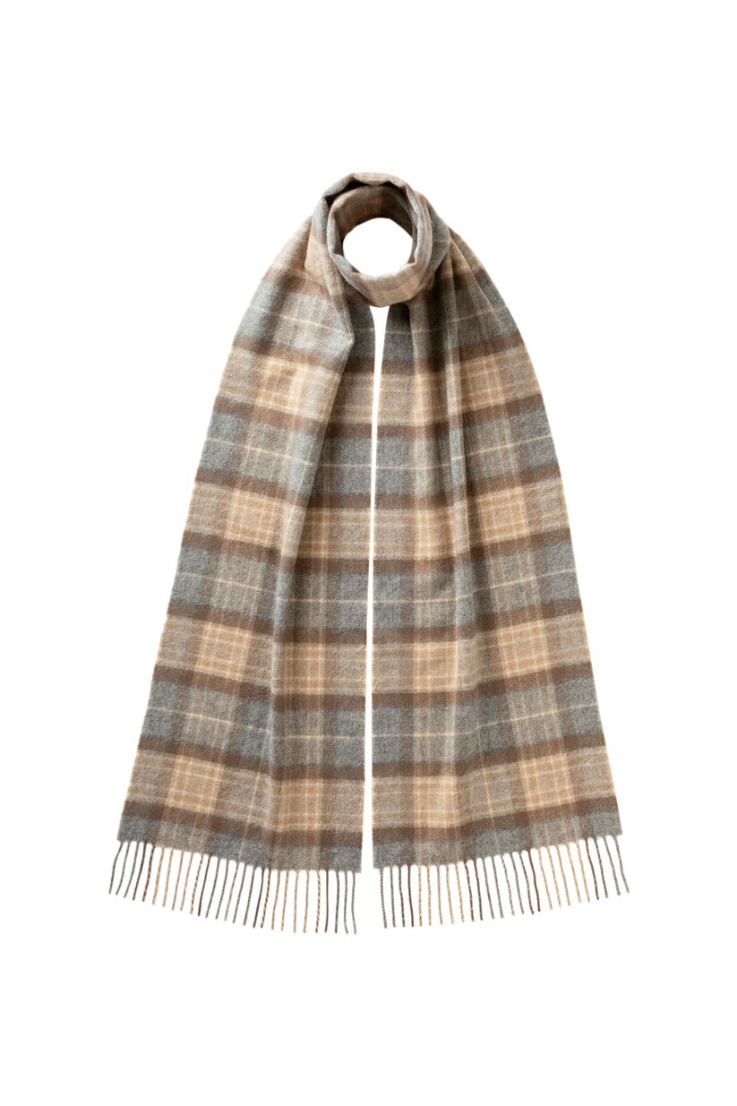 【正規取扱店】Johnstons of Elgin カシミアマフラー WA000016 ナチュラルマックウェラー KU0542 Natural Mackellar(ジョンストンズ オブ エルガン)