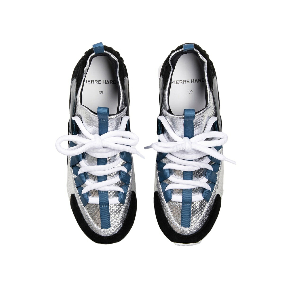 PIERRE HARDY ピエールアルディ SNEAKERS SILVER TREK BLUE COMET