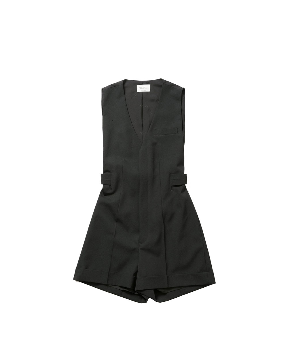 【定まり取りまわし店】beautiful people logo gabardine vest rompers (ビューティフルピープル)