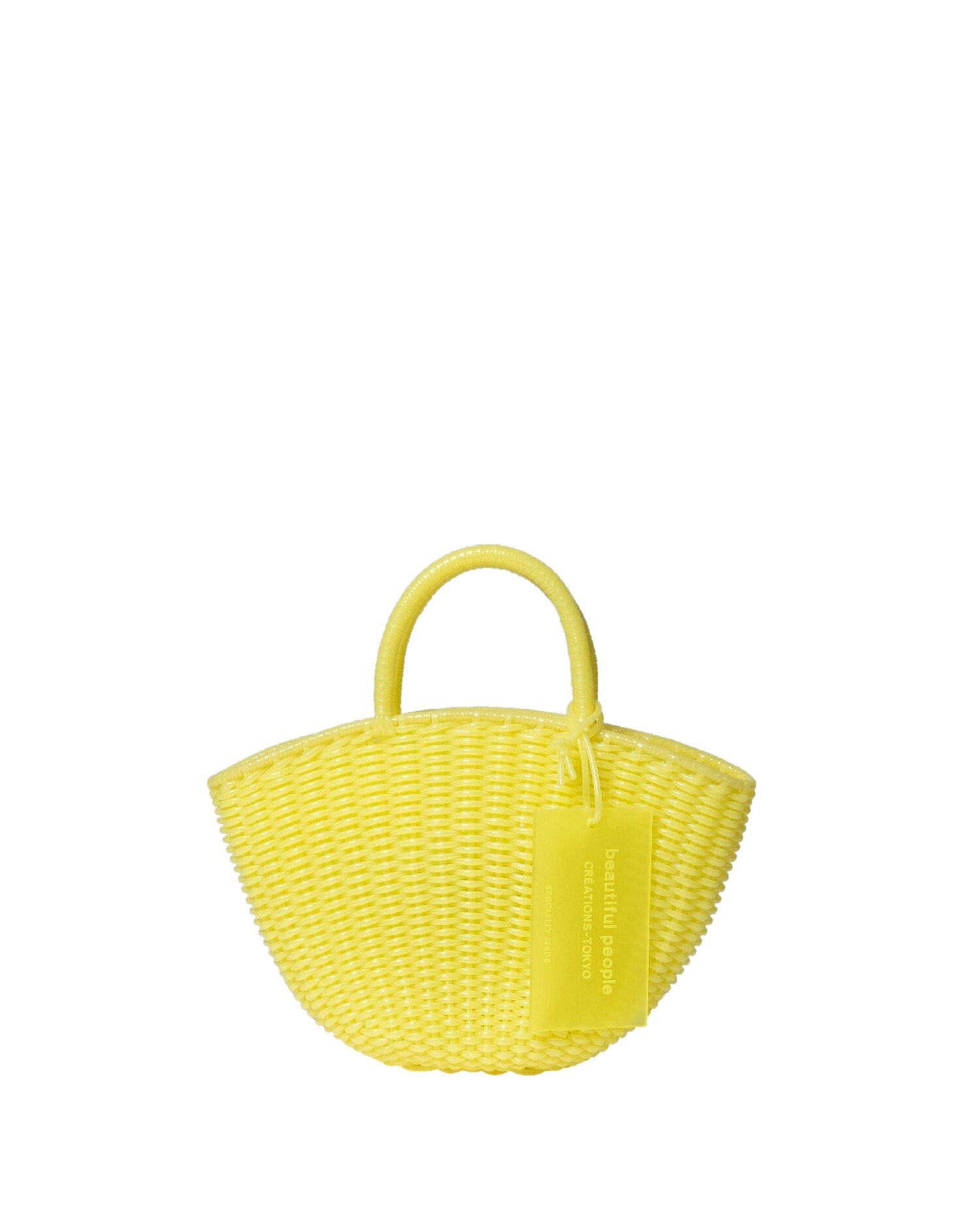 【正規取扱店】beautiful people wide tube knitting basket S yellow (ビューティフルピープル)