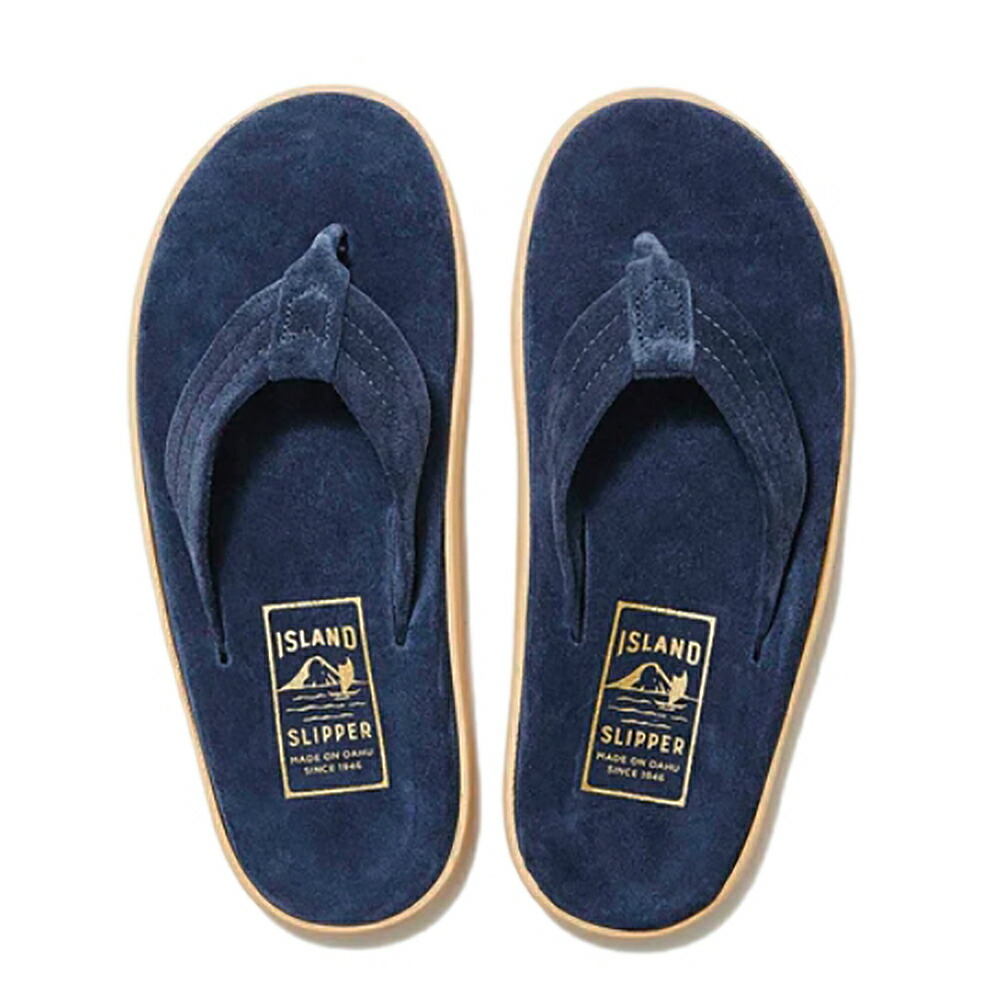 【定まり取りまわし店】ISLAND SLIPPER PT203 スエードクロスサンダル SUEDE NAVY 火箸 アイランドスリッパー クラッシック メンズ レディース