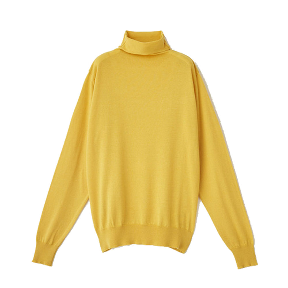 JOHN SMEDLEY ジョンスメドレー A4603 30G コットンメリノ長袖タートルネックニット WINTER SUN