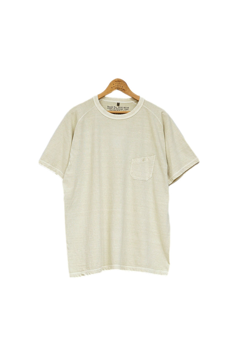【正規取扱店】NIGEL CABOURN 5.6oz BASIC T-SHIRT - PIGMENT IVORY (ナイジェルケーボン)