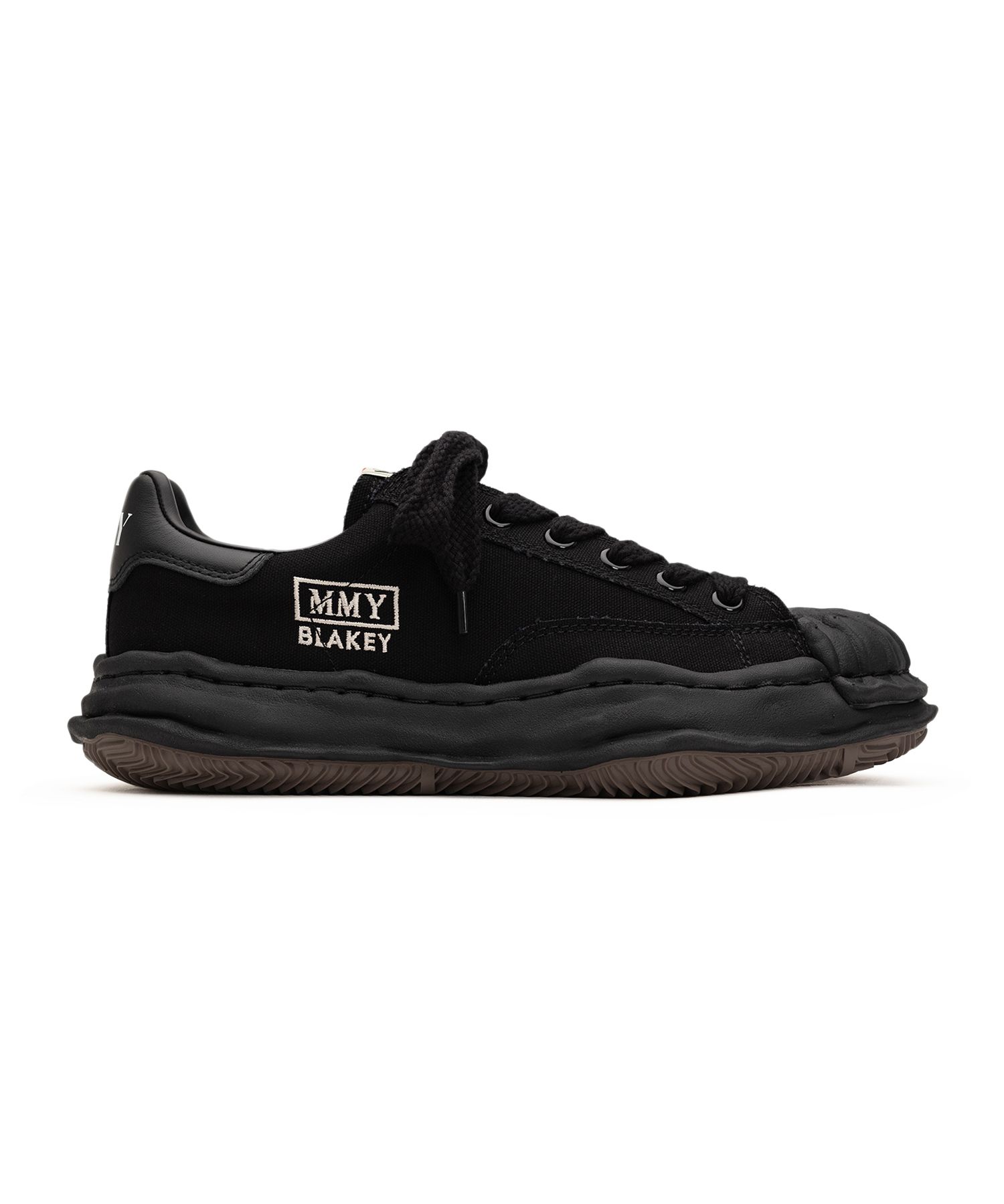 【正規取扱店】Maison MIHARA YASUHIRO スニーカー BLAKEY OG Sole Canvas Low-top Sneaker BLACK/BLACK(メゾン ミハラヤスヒロ)
