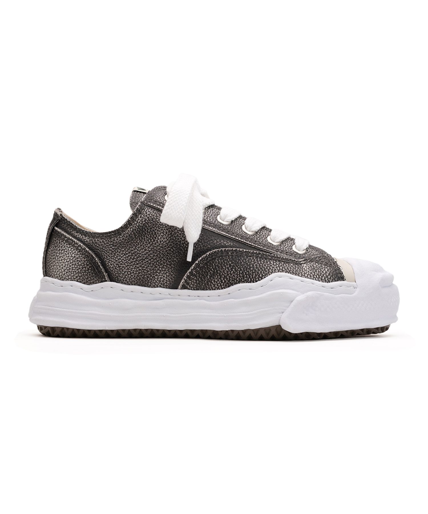 【正規取扱店】Maison MIHARA YASUHIRO スニーカー HANK OG Sole Brushed Shrink Leather Low-top Sneaker BLACK (メゾン ミハラヤスヒロ)
