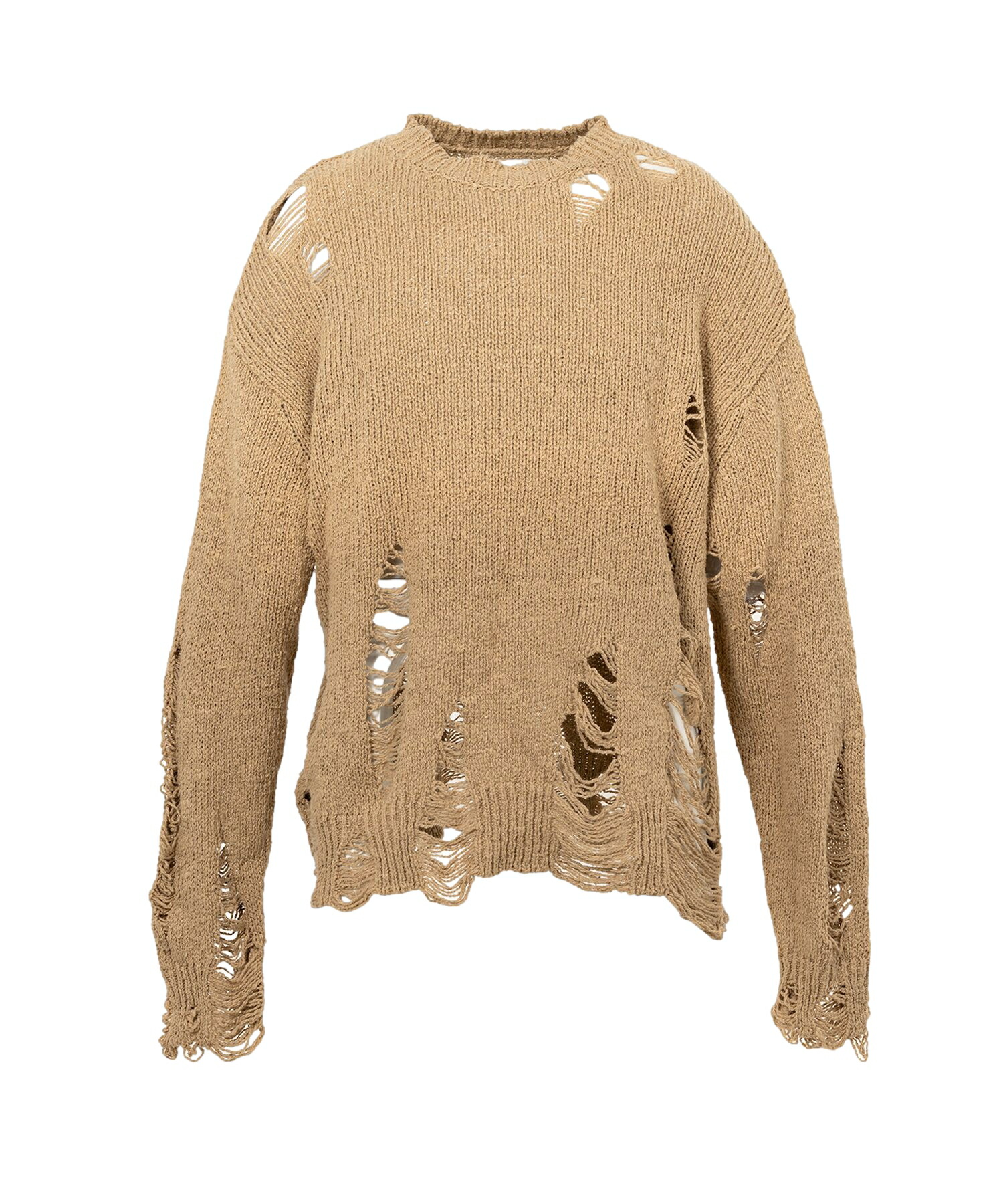 トップス KAMIYA 24SS BORO COTTON KNIT PULLOVER M KAMIYA 24SS BORO COTTON KNIT PULLOVER M
