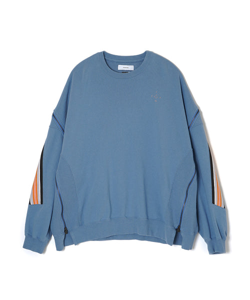 【置き目取りまわし店】FACETASM ZIPPER RIB SWEAT BLUE(ファセッタズム)