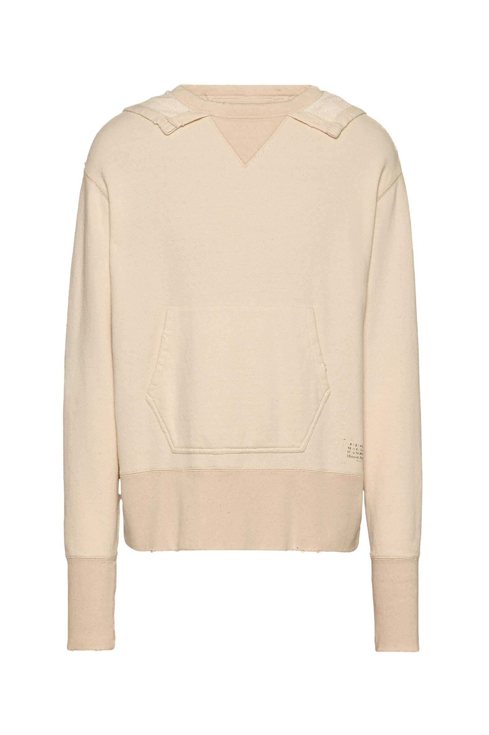 【定め事取りまわし店】Maison Margiela 汗水 消し印ロゴタイプ フーディ S50GU0231 102 ECRU