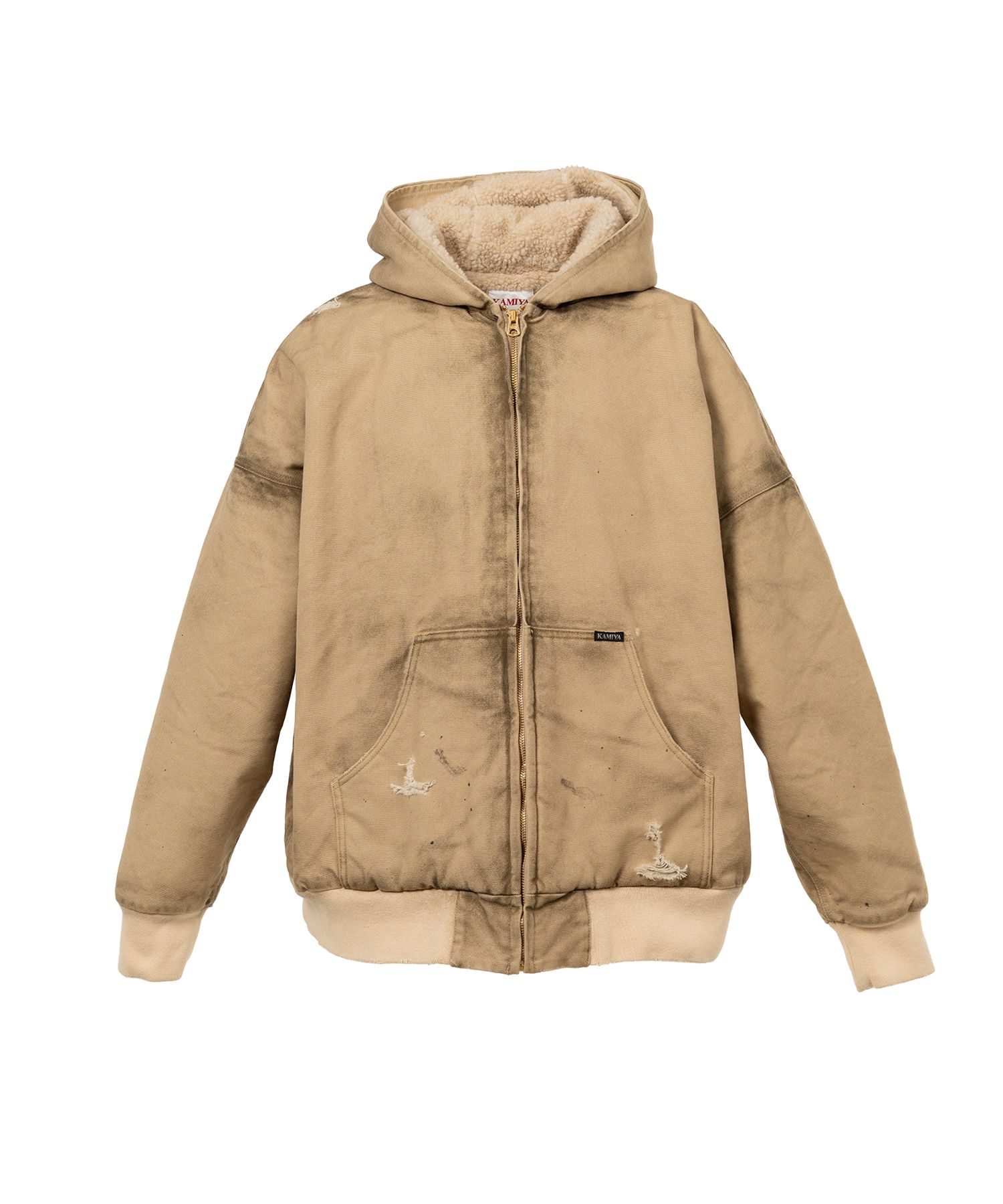 楽天市場】【正規取扱店】KAMIYA BORO Boa Lining Duck Zip-up Parka