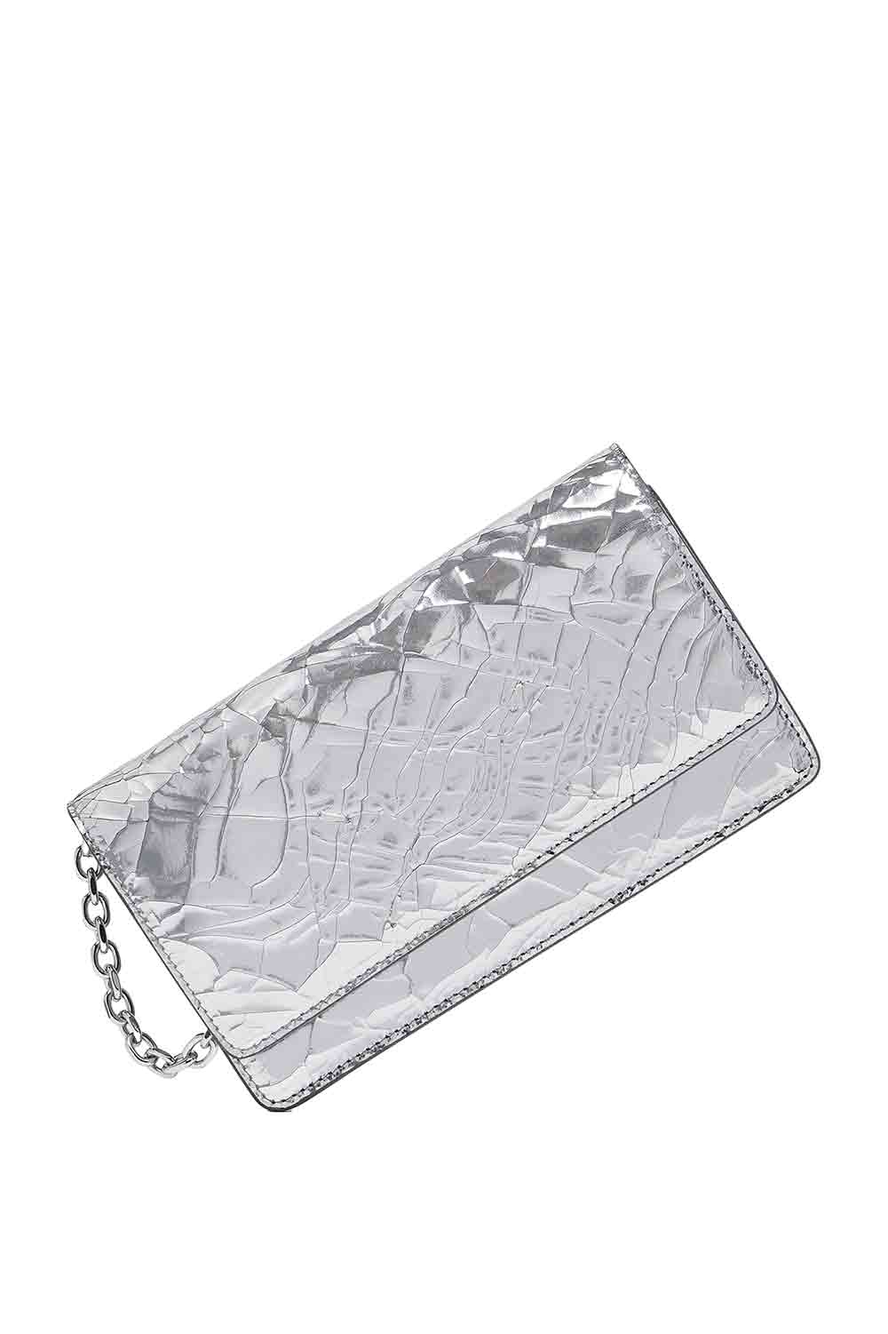 【定め事取りまわし店】MAISON MARGIELA WALLET ON CHAIN MEDIUM 鏡鑑チェーンウォレット SILVER (メゾンマルジェラ)