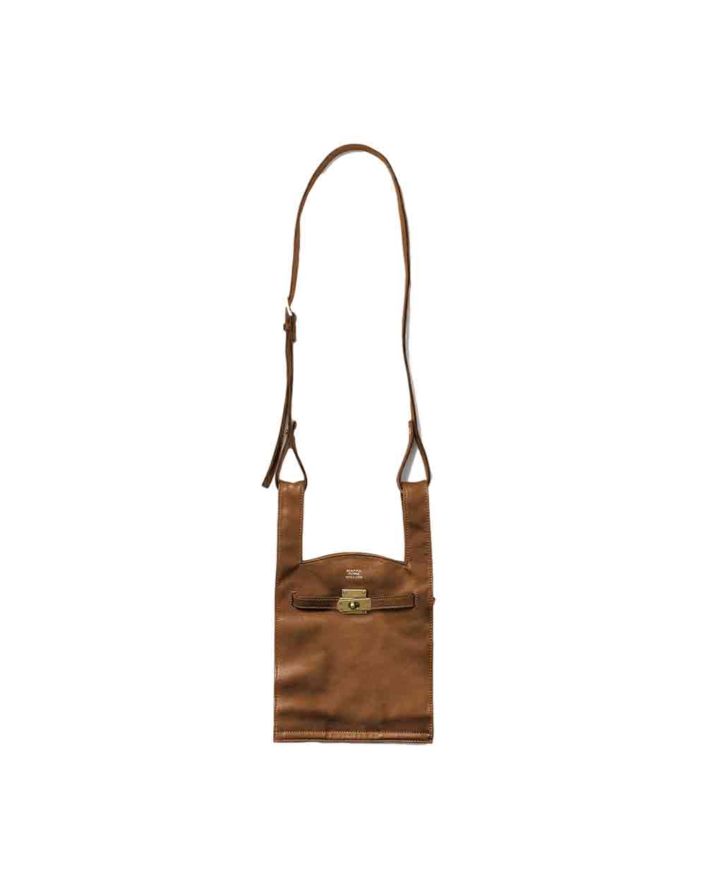 【置き目取りまわし店】beautiful people oiled leather market shoulder bag brown(ビューティフルピープル)