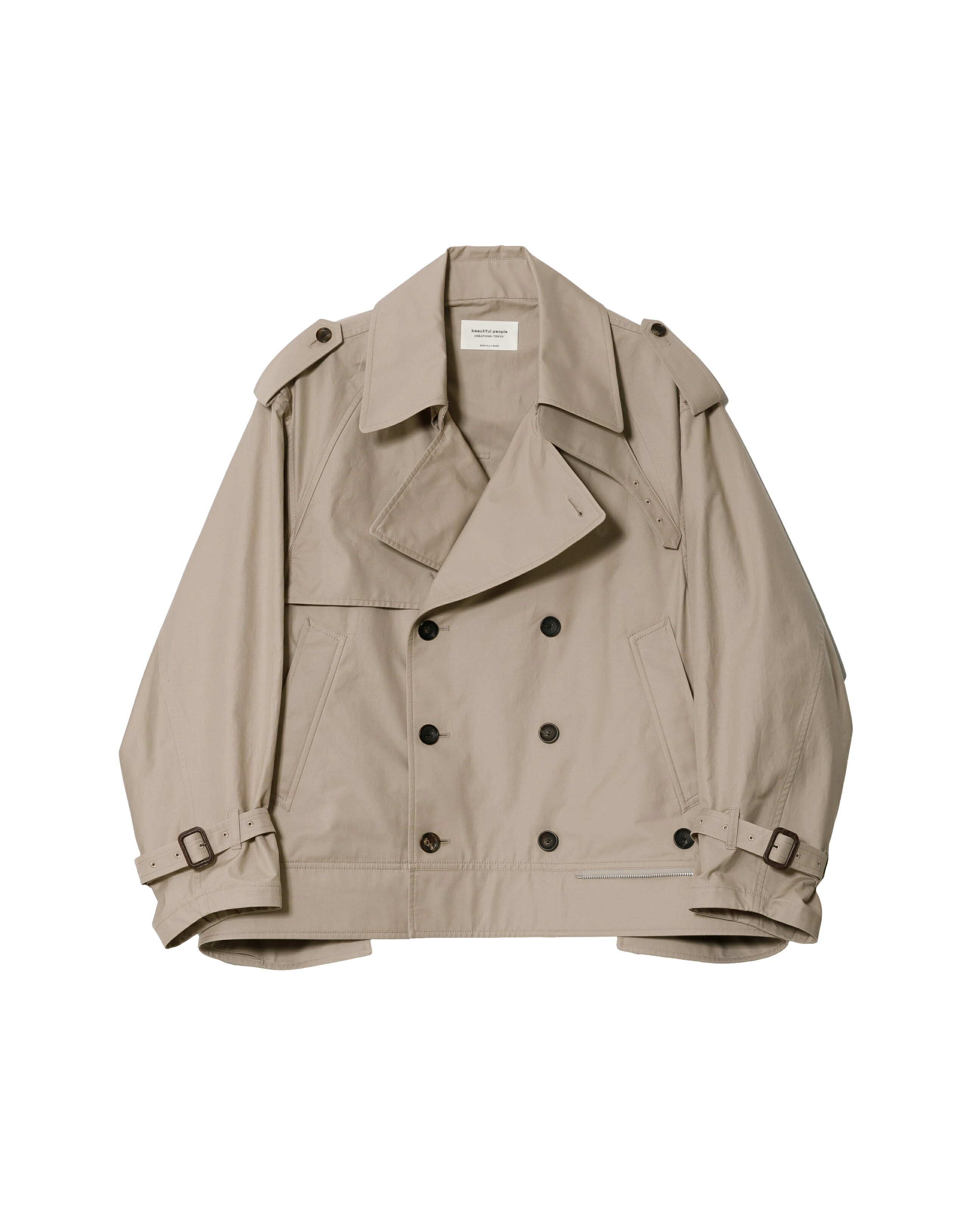 【正規取扱店】beautiful people double-end technical twill trenchcoat beige (ビューティフルピープル)|THE PARK