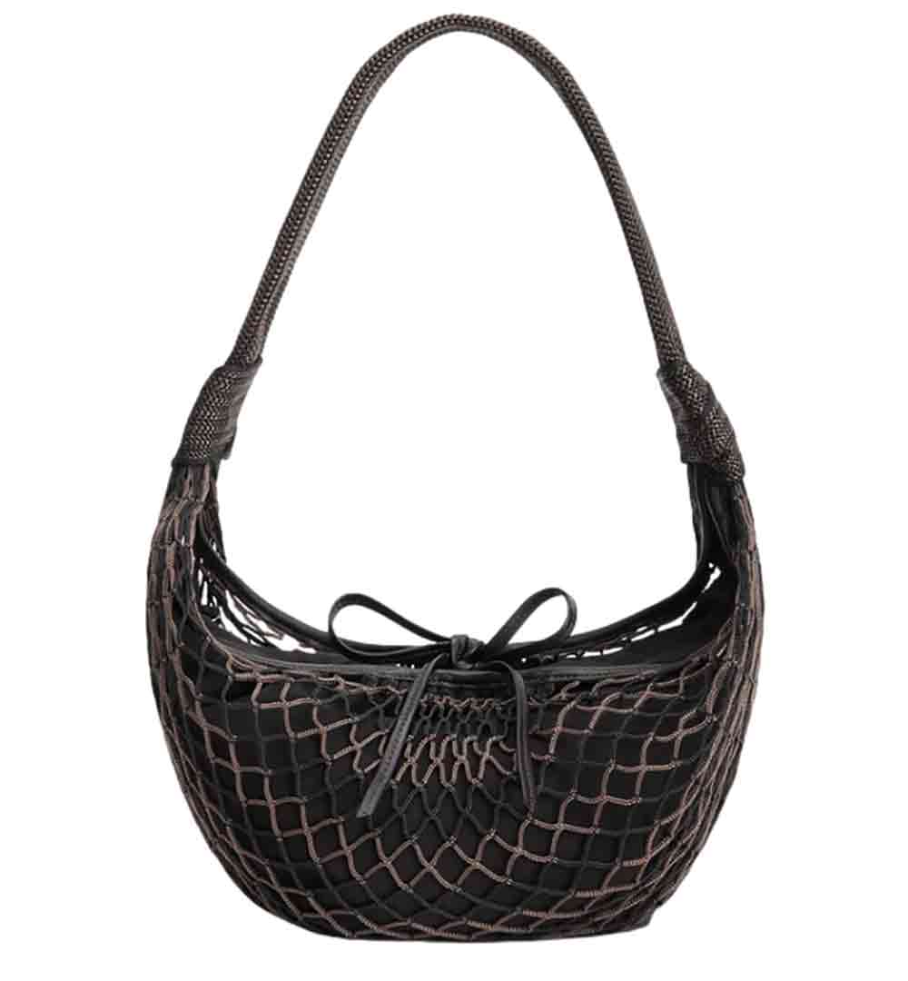 【正規取扱店】LEMAIRE FORTUNE CROISSANT FILT BAG Chevron Marron Glac? (ルメール)