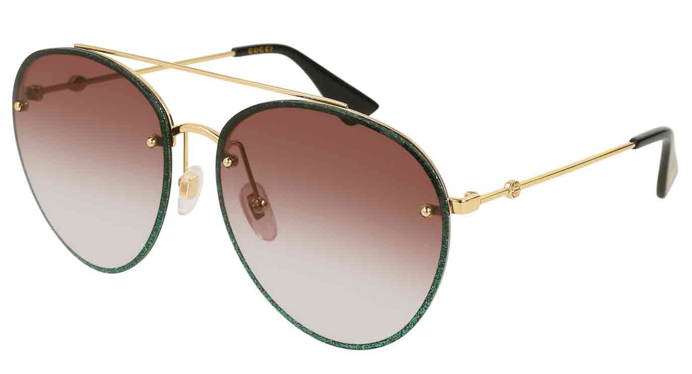 【定め事取りまわし店】GUCCI GG0351S 黒眼鏡 004 GOLD(グッチ)