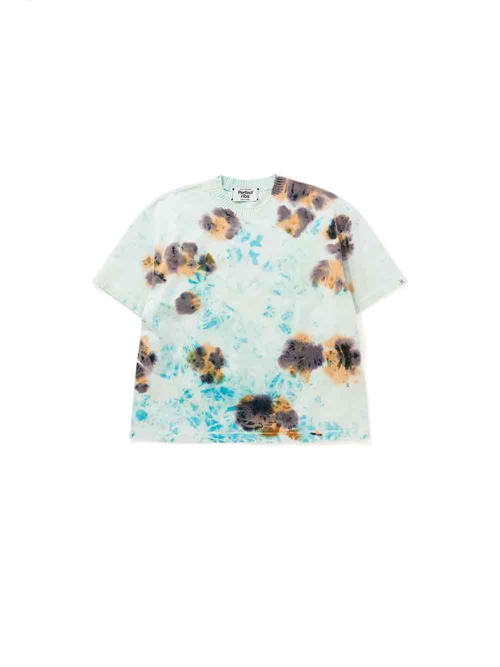 【置き目取りまわし店】Perfect ribs Basic Short Sleeve T Shirts (Tie dye) Blue (パーフェクトリブズ)