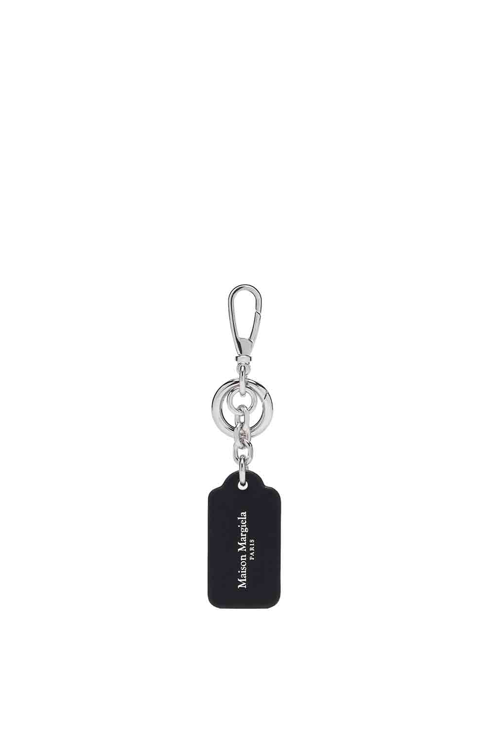 【正規取扱店】Maison Margiela DOUBLE TAG KEYRING SMALL 4ステッチ タグキーリング BLACK (メゾンマルジェラ)｜THE PARK