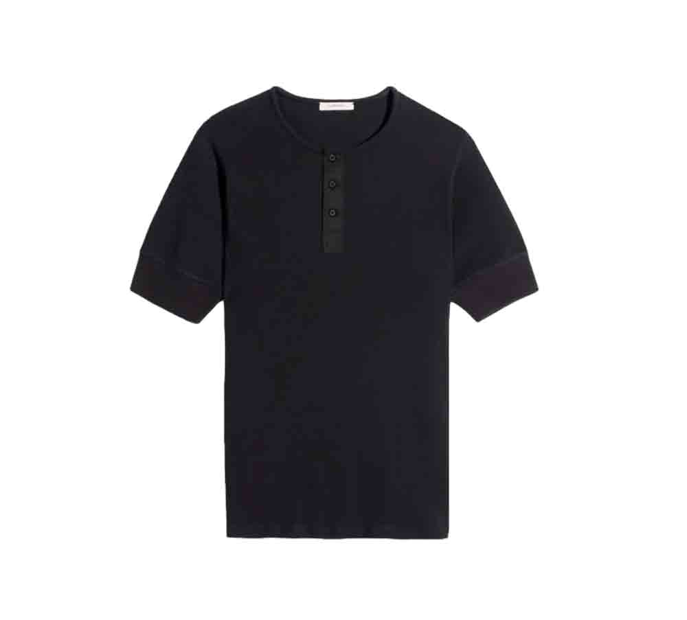 【正規取扱店】LEMAIRE RIB HENLEY TOP BLACK (ルメール) 34,320円