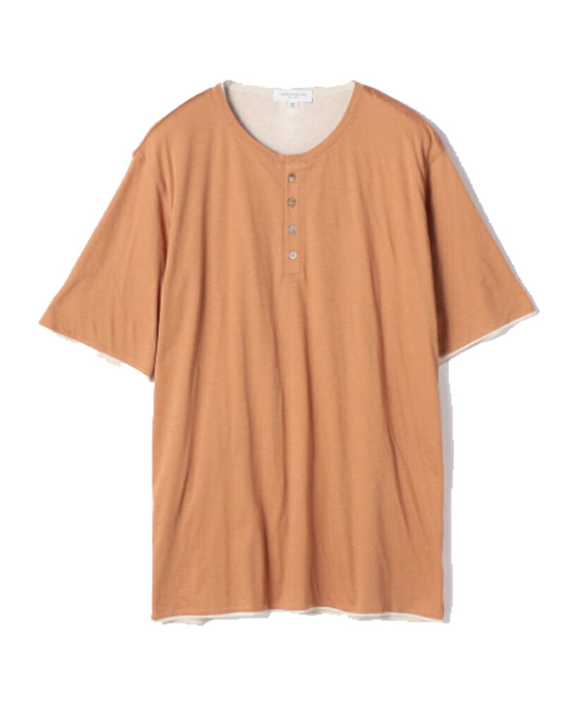 【正規取扱店】TOMORROWLAND 18S/S ソフト天竺 ヘンリーネックTシャツ テラコッタ (トゥモローランド)