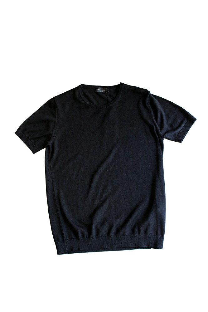 【正規取扱店】ROBERTO COLLINA 19S/S 半袖ニット 09 NERO (ロベルトコリーナ)｜THE PARK