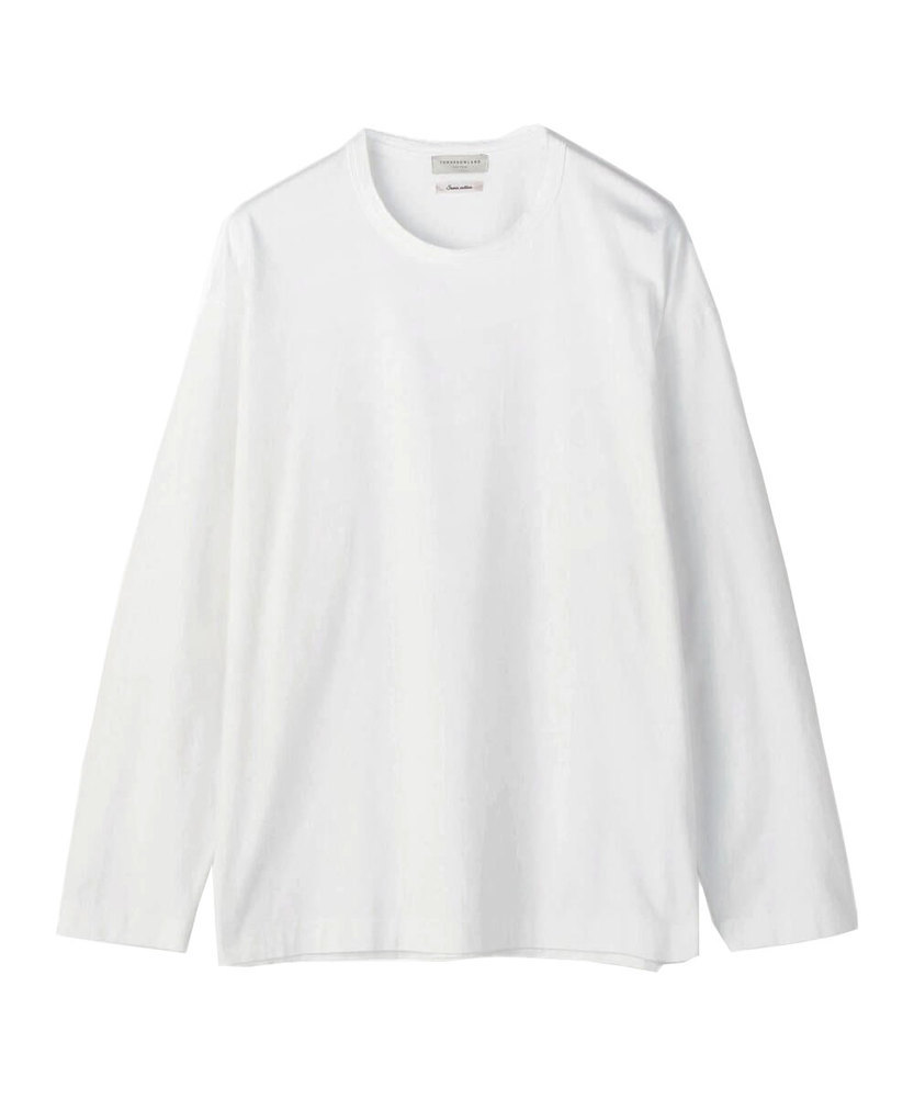 【正規取扱店】TOMORROWLAND スヴィンジャージー クルーネックロングスリーブカットソー BLUE/WHITE (トゥモローランド)｜THE PARK