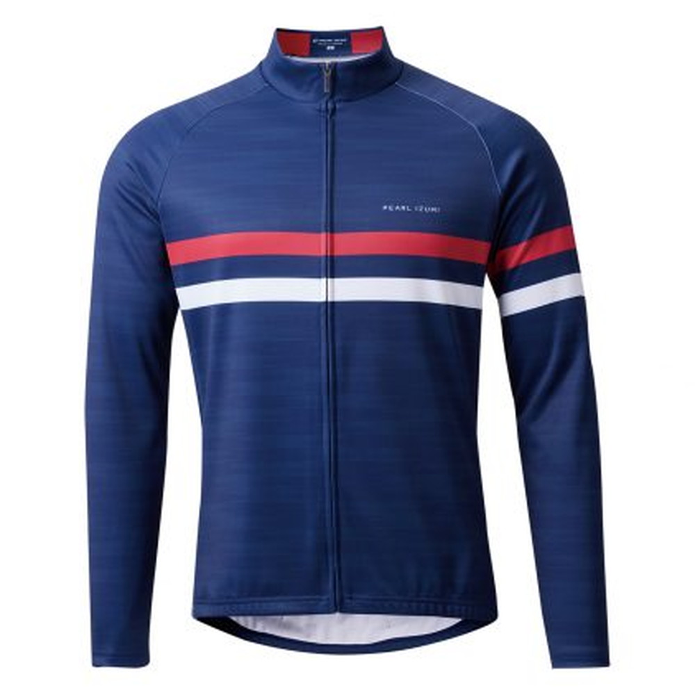 PearlIzumi 9334-BL シティライド ウォーム プリントジャージ 11.トリコロール Mサイズ パールイズミ SALENEW大人気!
